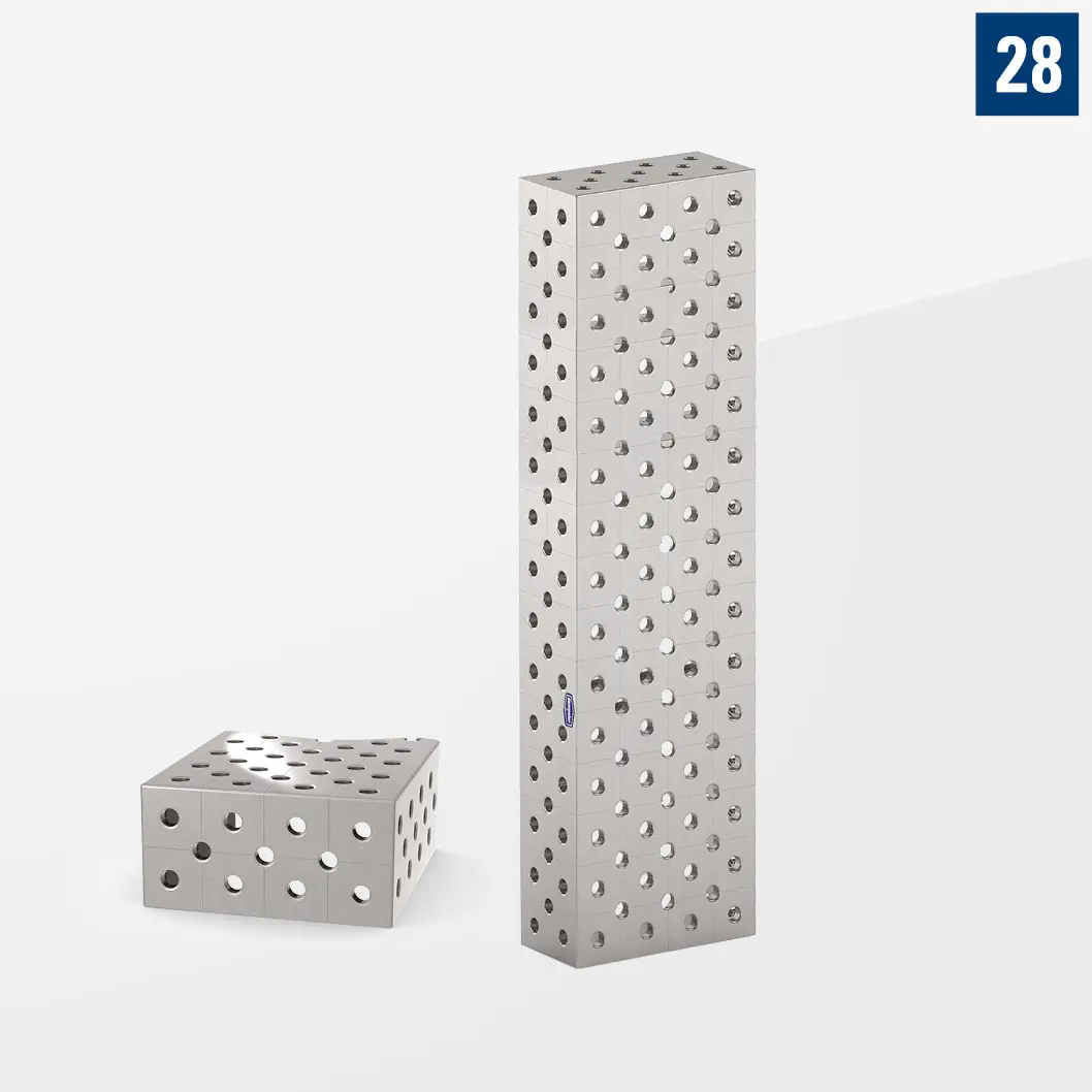 Промежуточный U-образный блок сталь. Торцевые стороны - Диагональная сетка L1500 400х200 D28-04002-2