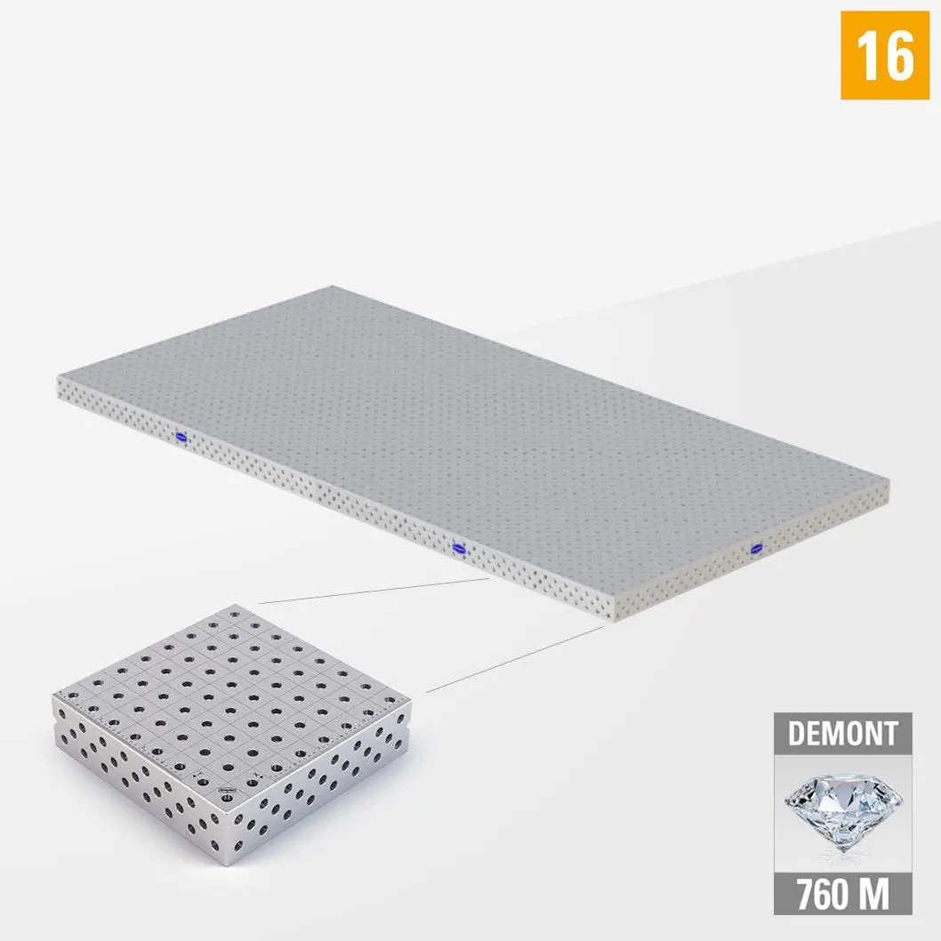 PE 3D Сварочный стол 16 3000*х1500 Азотированный DEMONT 760 M без опор