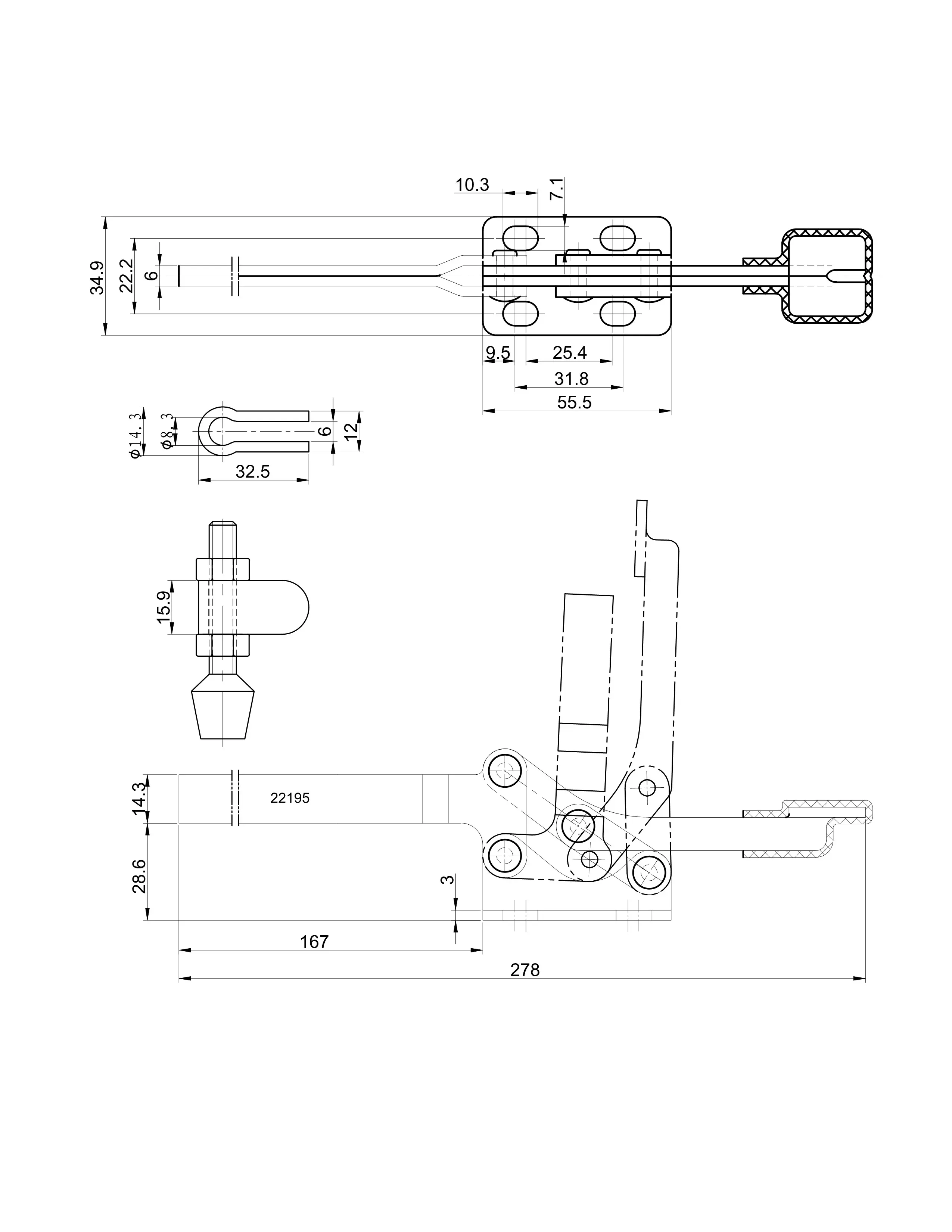 Прижим шарнирно-рычажный Арт. CH-22195