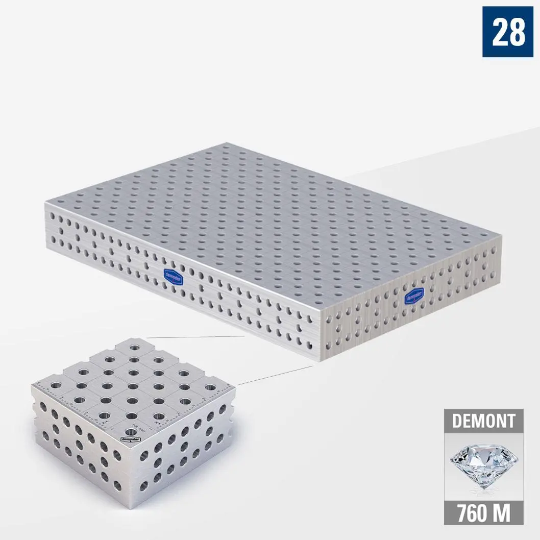PROFIPlusLINE PL 3D Сварочный стол 28 1500х1000 Азотированный DEMONT 760 M без опор PL28-01011-500