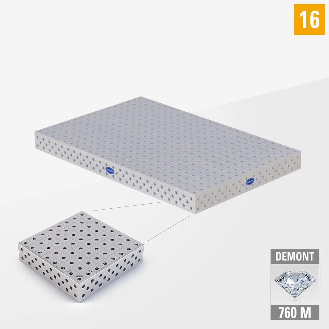 PE 3D Сварочный стол 16 1200х800 Азотированный DEMONT 760 M без опор