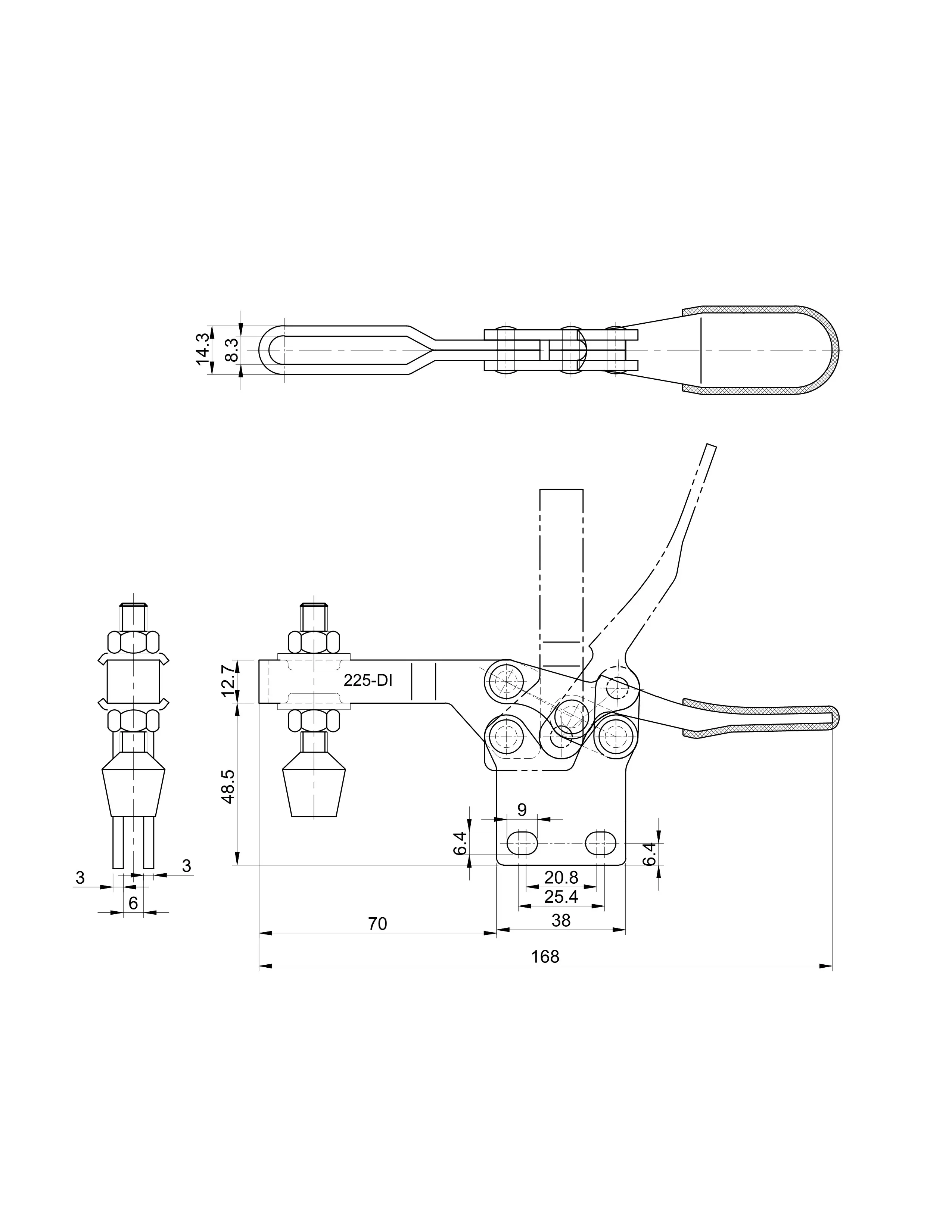 Прижим шарнирно-рычажный Арт. CH-225DI