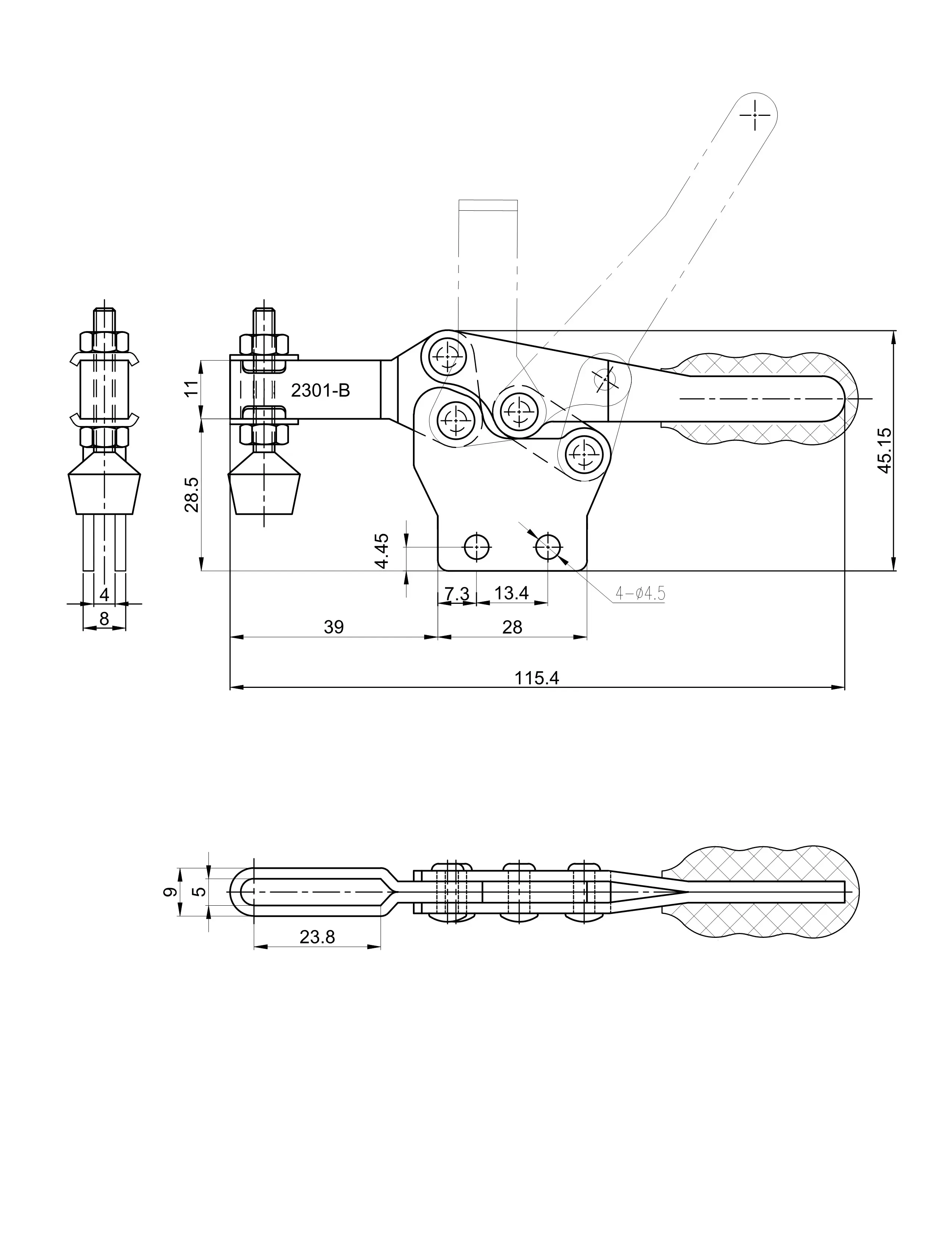 Прижим шарнирно-рычажный Арт. CH-2301B