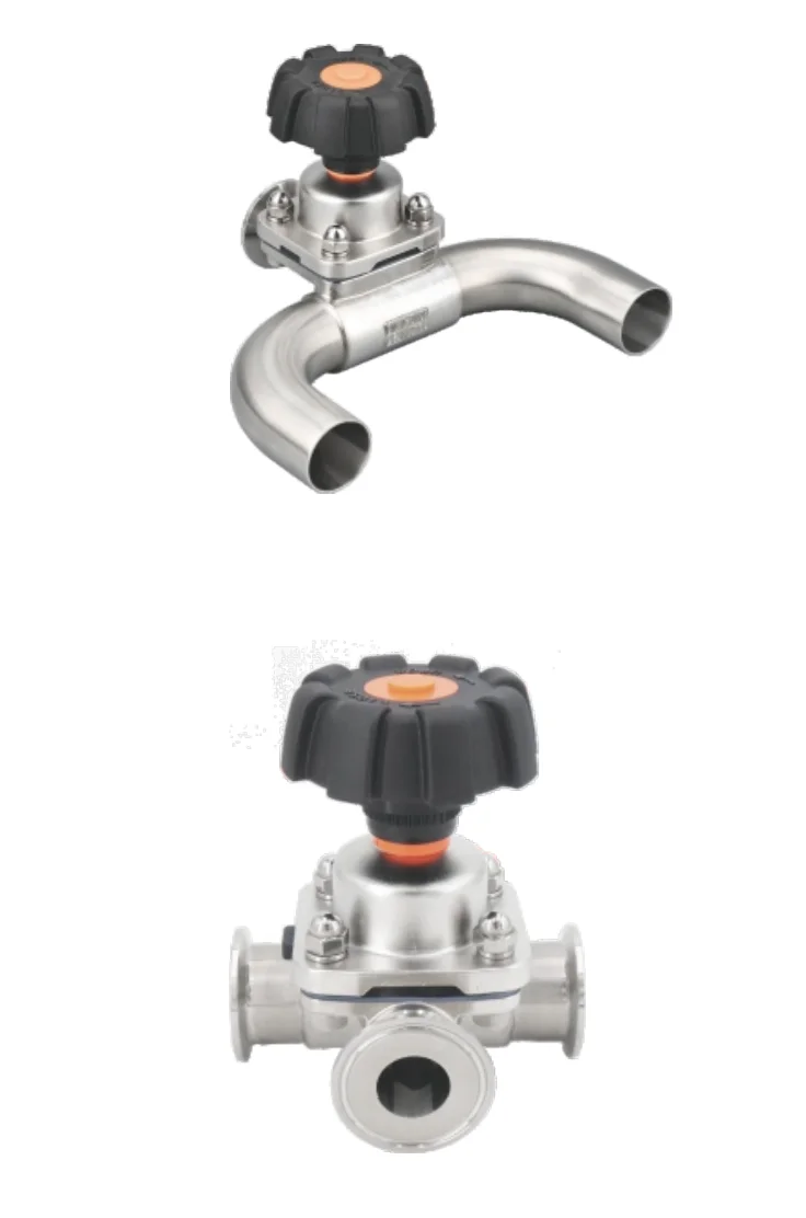 U-образный трехходовой мембранный клапан (литой) 
(уплотнение 25, размер DN25/50 1"-2")