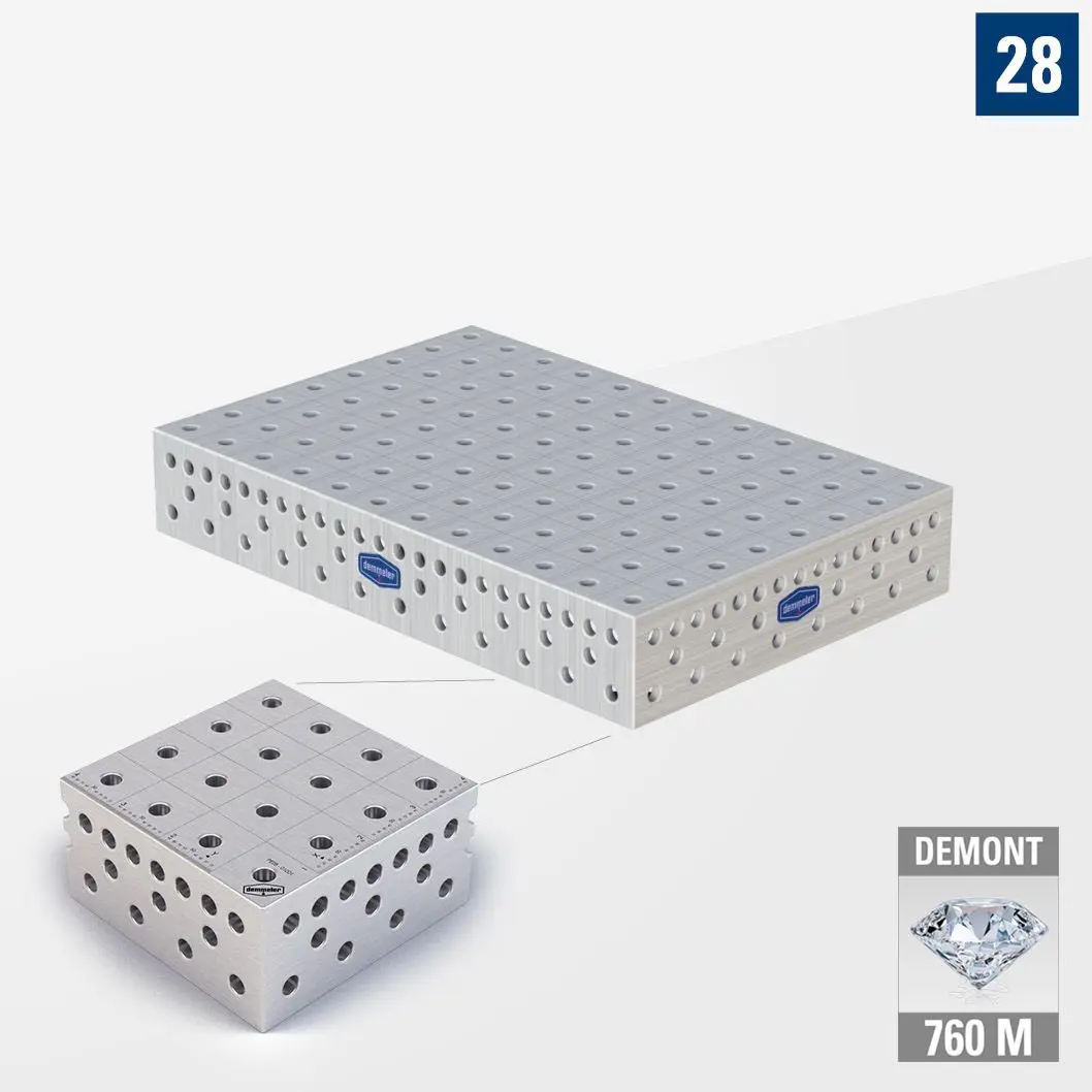 3D Сварочный стол PE28 1200х800 Азотированный DEMONT 760 M без опор PE28-11019-500