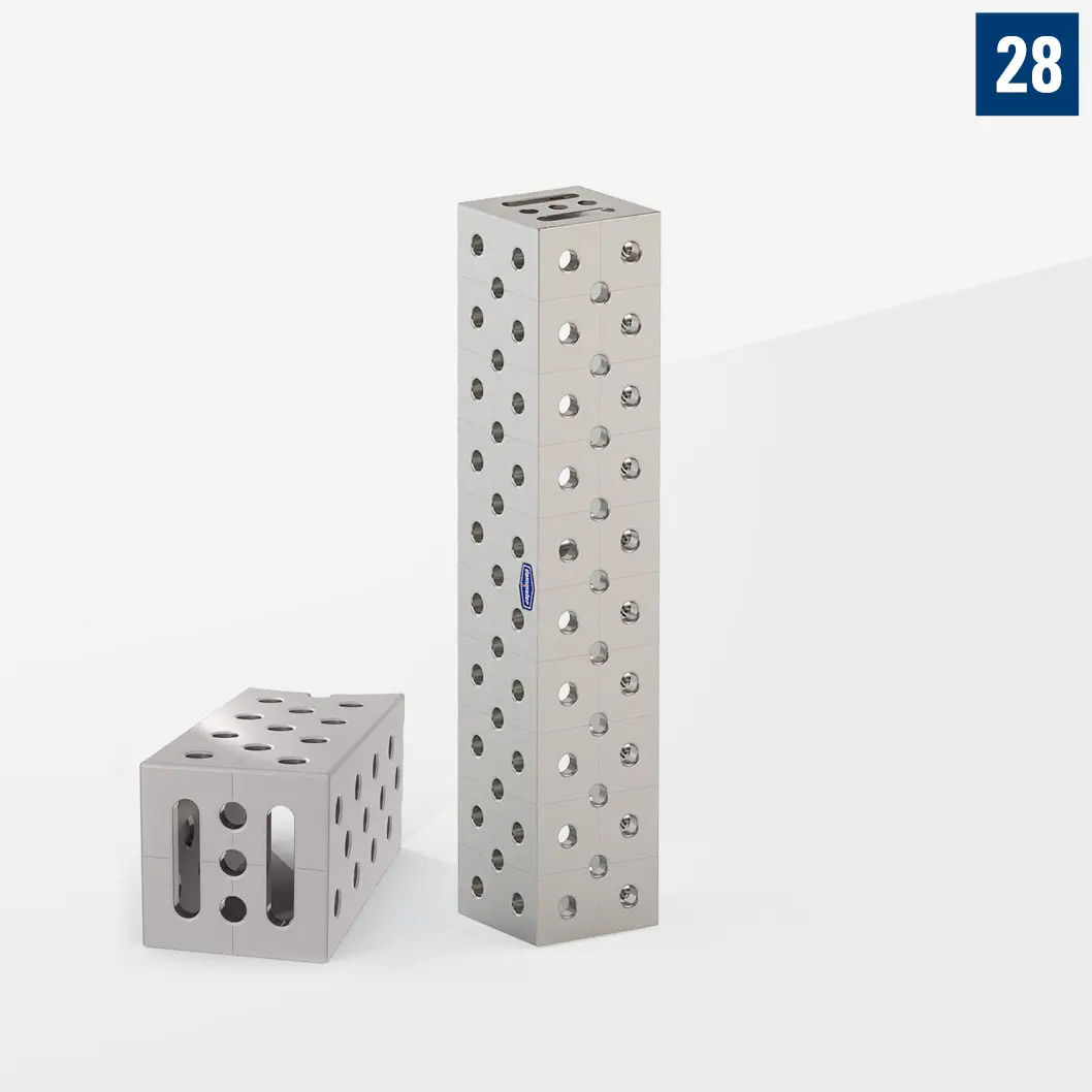 Промежуточный U-образный блок сталь. Торцевые стороны - Отверстие/слот L1000 200х200 P28-04002-001