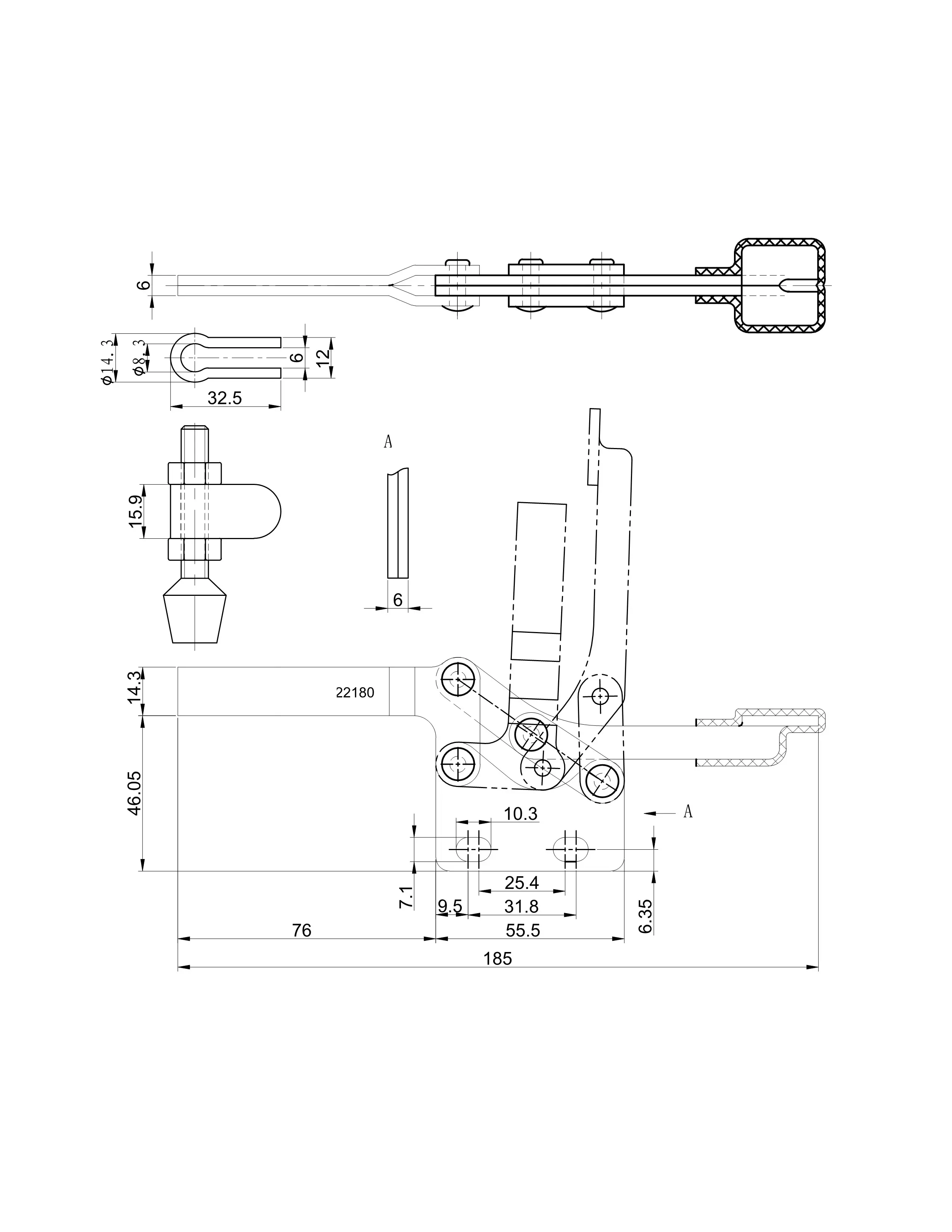 Прижим шарнирно-рычажный Арт. CH-22180