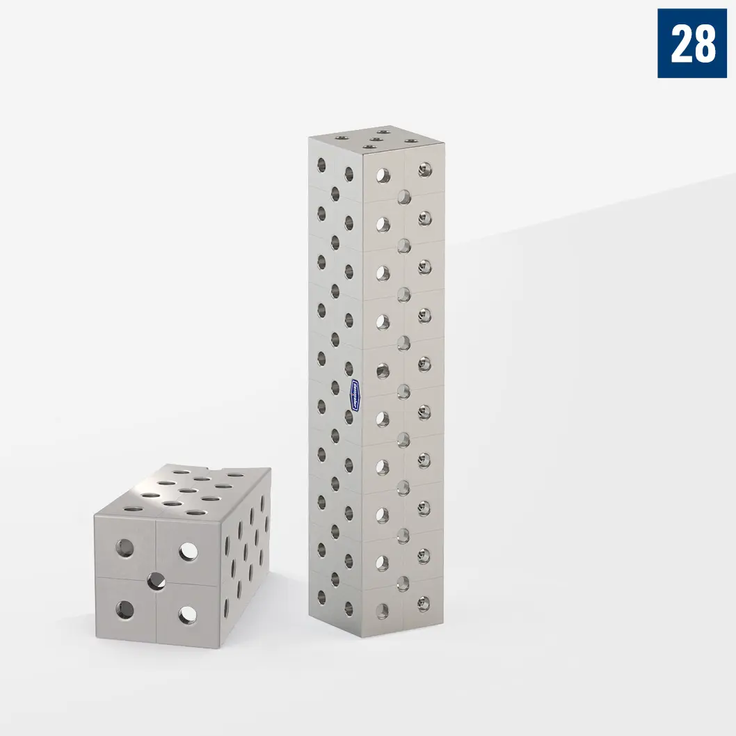 Промежуточный U-образный блок сталь. Торцевые стороны - Диагональная сетка L1000 200х200 D28-04002-0