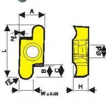 Твердосплавная сменная пластина для обработки канавок и отрезки GER-200-100CR