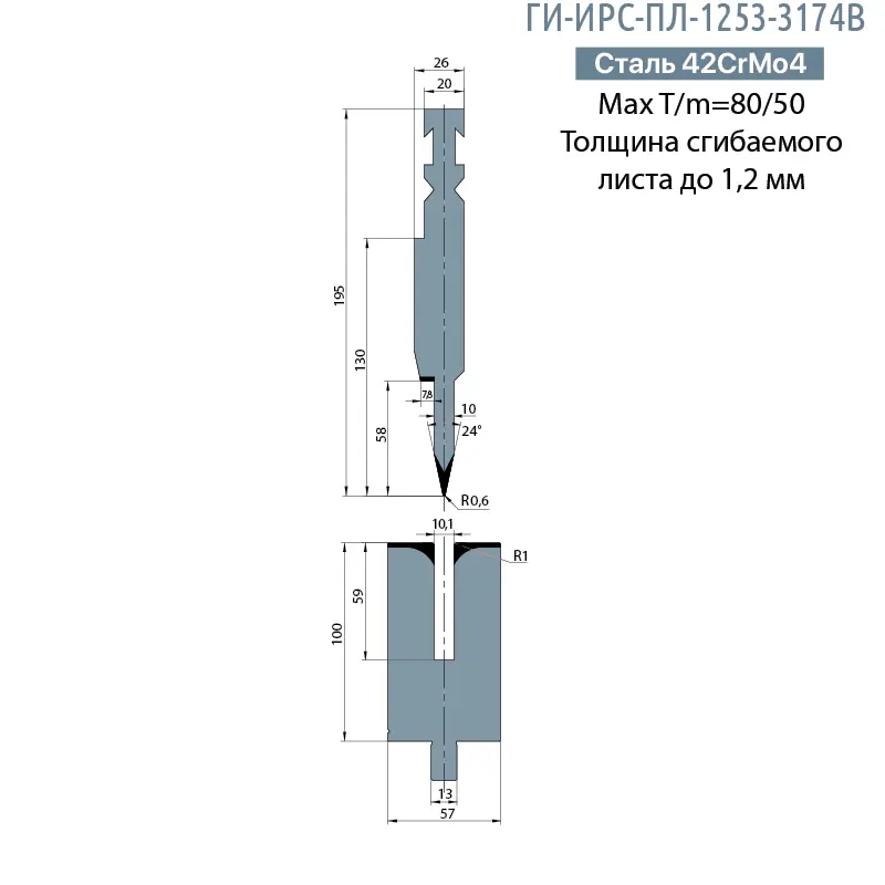 Комплект для плющения BYSTRONIC  ГИ-ИРС-ПЛ-1253-3174B