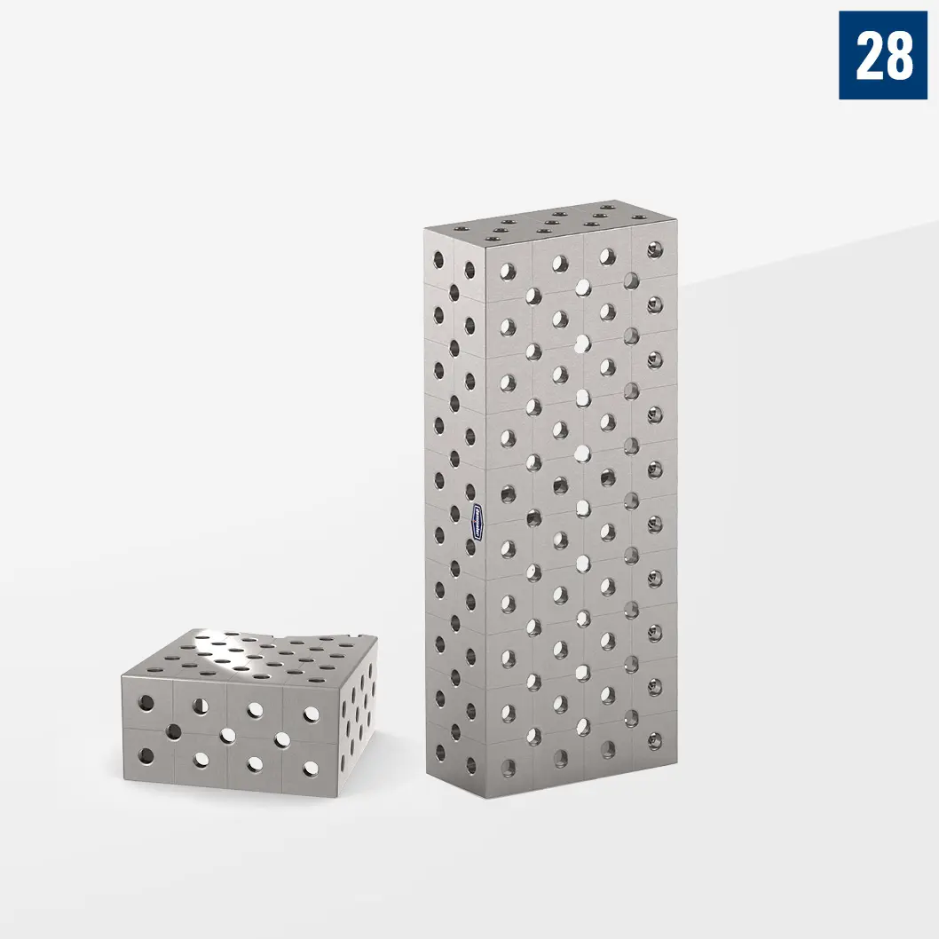 Промежуточный U-образный блок сталь Закаленный. Торцевые стороны - Диагональная сетка L1000 400х200 