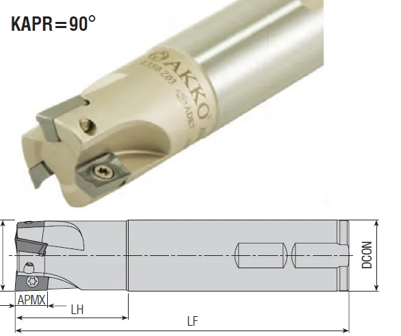 AEM90-AD1505-D32-W32-L150-Z03 S-тип концевая фреза