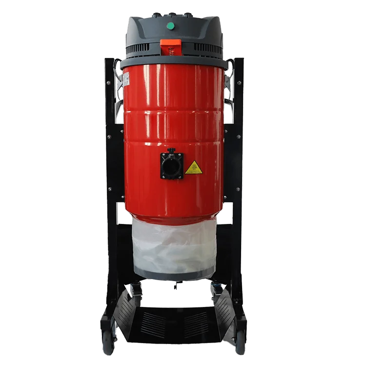 Однофазный промышленный пылесос для бетонных полов