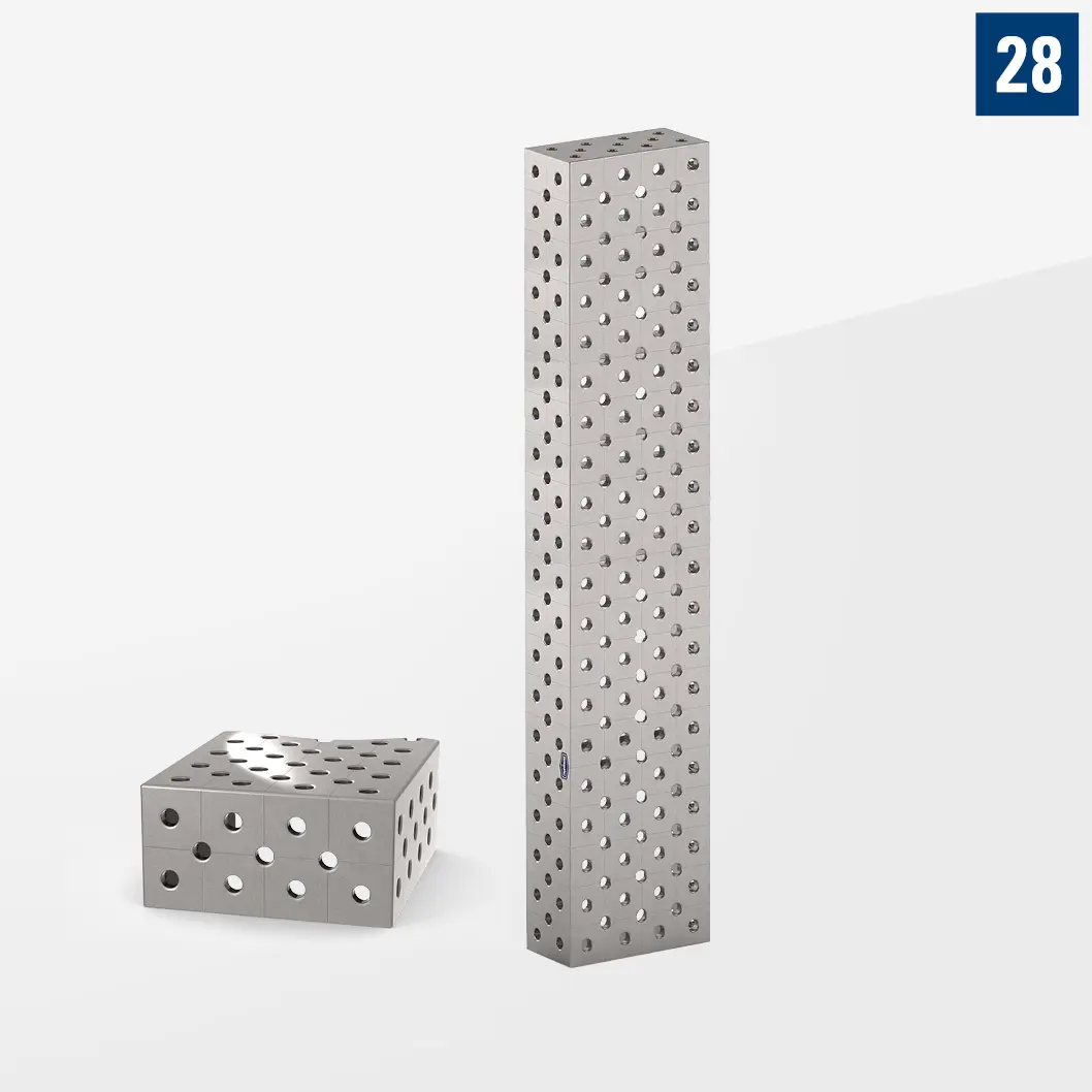 Промежуточный U-образный блок сталь Закаленный. Торцевые стороны - Диагональная сетка L2000 400х200 