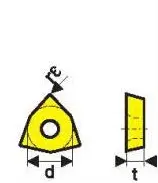 Твердосплавная сменная пластина для сверления WCMX-06T308