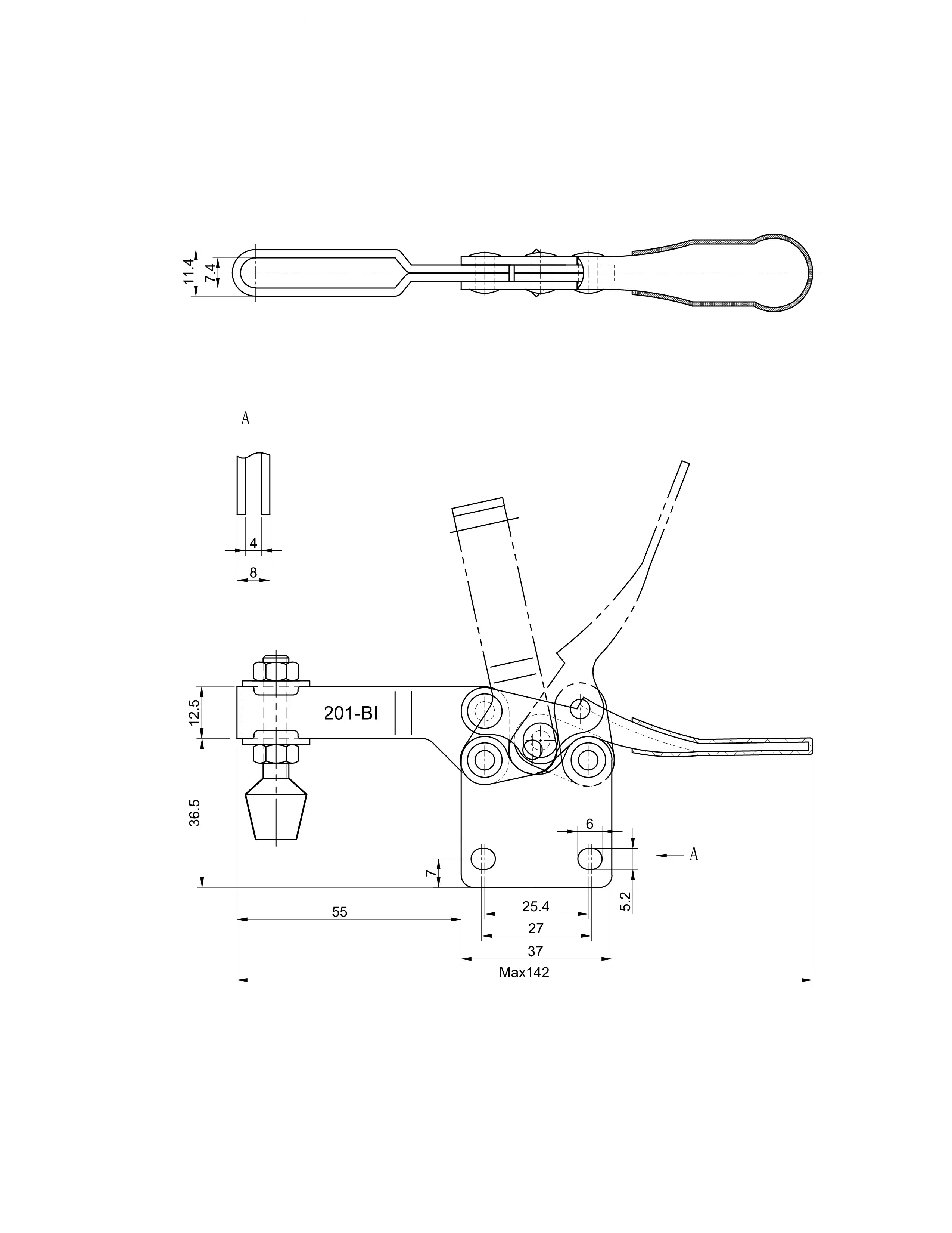 Прижим шарнирно-рычажный Арт. CH-201BI