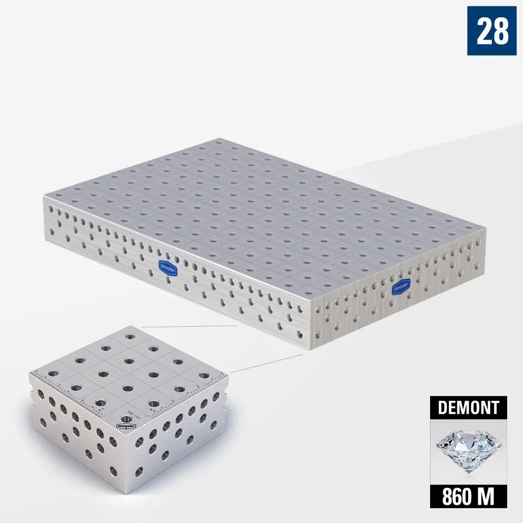 3D Сварочный стол PE28 1500х1000 Азотированный DEMONT 860 M без опор PE28-01011-700