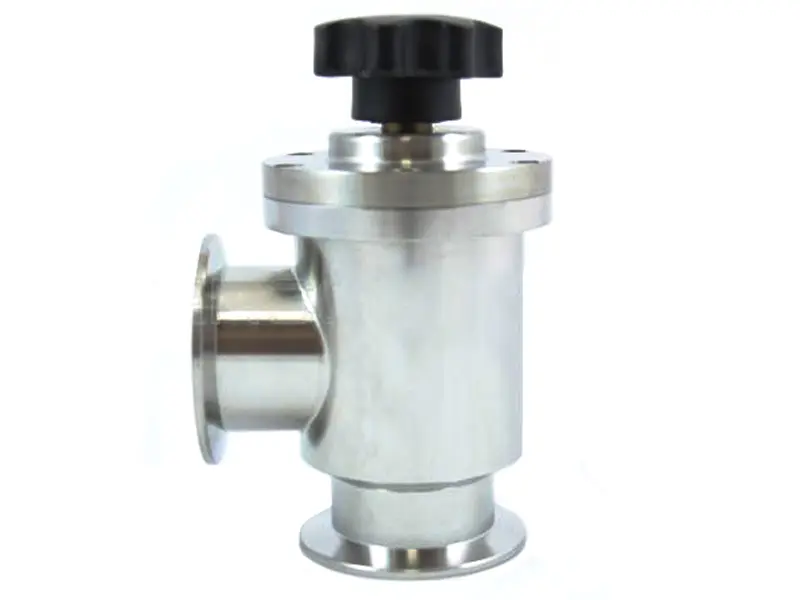 Клапан вакуумный угловой  GD-J50B KF50 Ручной уплотнение - Сильфонное материал - Нержавеющая сталь 304SS