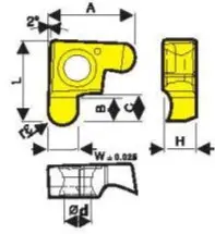 Твердосплавная сменная пластина для обработки канавок и отрезки GER-200-100AR