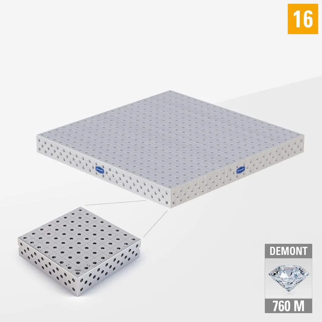PE 3D Сварочный стол 16 1000х1000 Азотированный DEMONT 760 M без опор