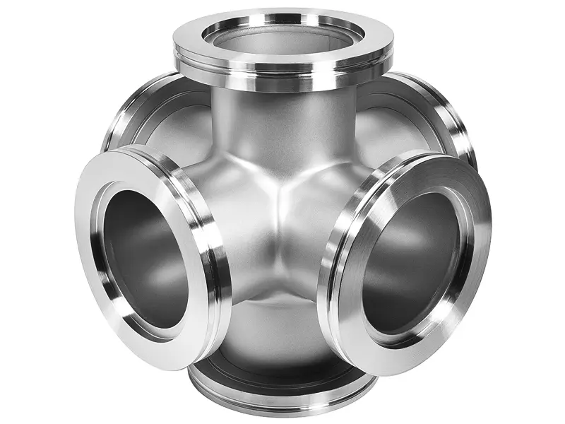 Шестерик с фланцами ISO-K 100 , нержавеющая сталь SS304