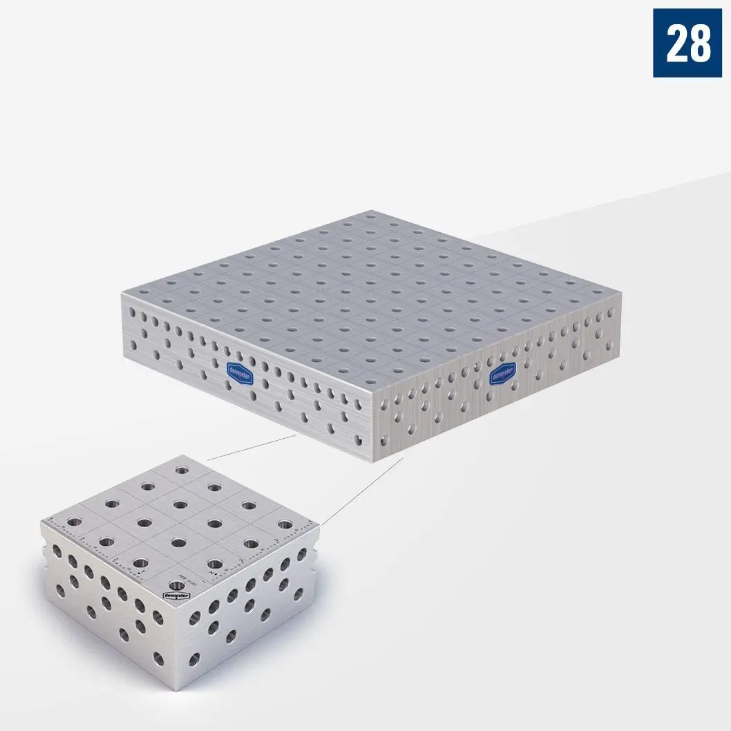 3D Сварочный стол PE28 1000х1000 Стандартное исполнение без опор PE28-01001-000