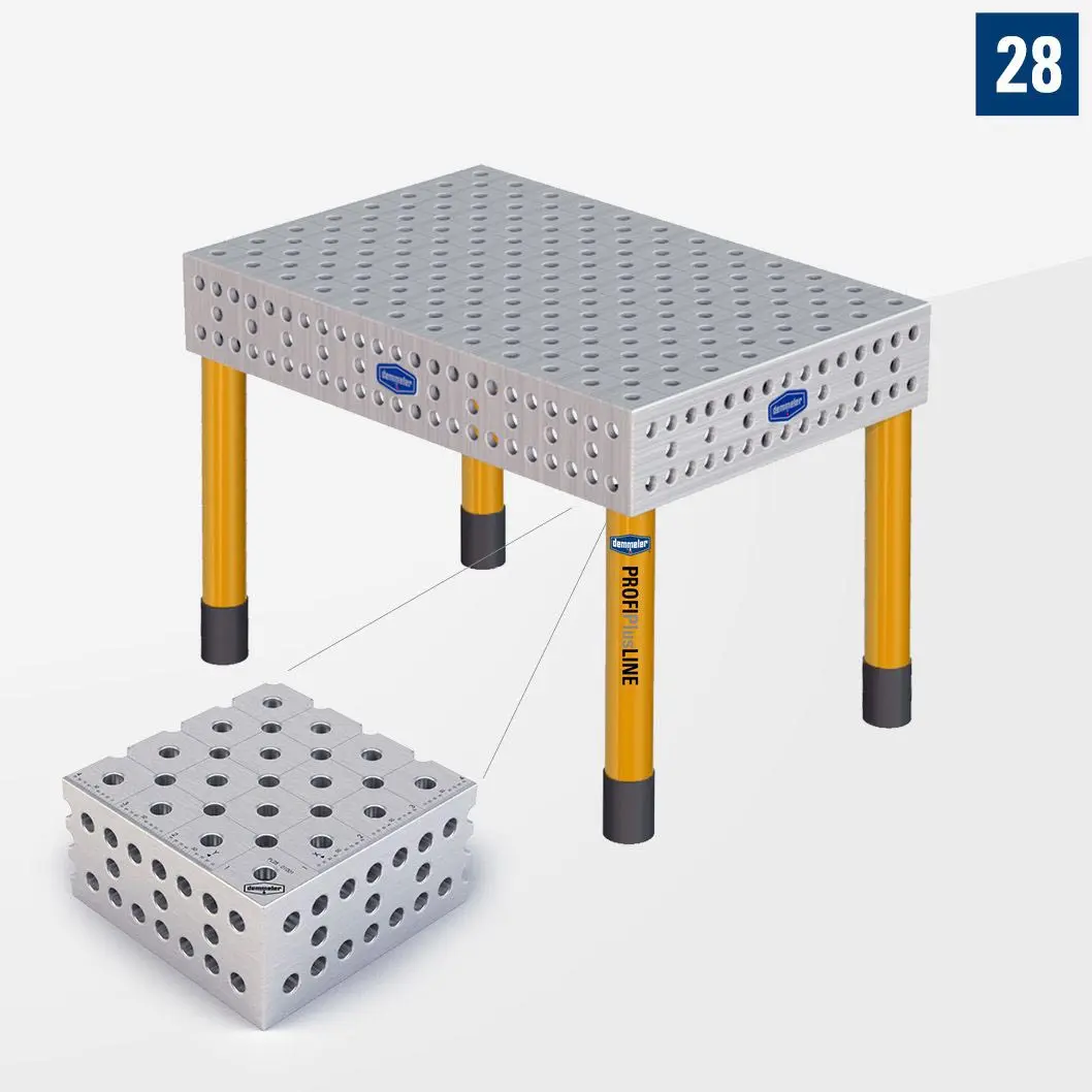 PROFIPlusLINE PL 3D Сварочный стол 28 1200х800 Стандартное исполнение Со стандартными опорами PL28-1