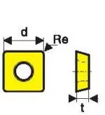 Твердосплавная сменная пластина для сверления SPMG-140512DG