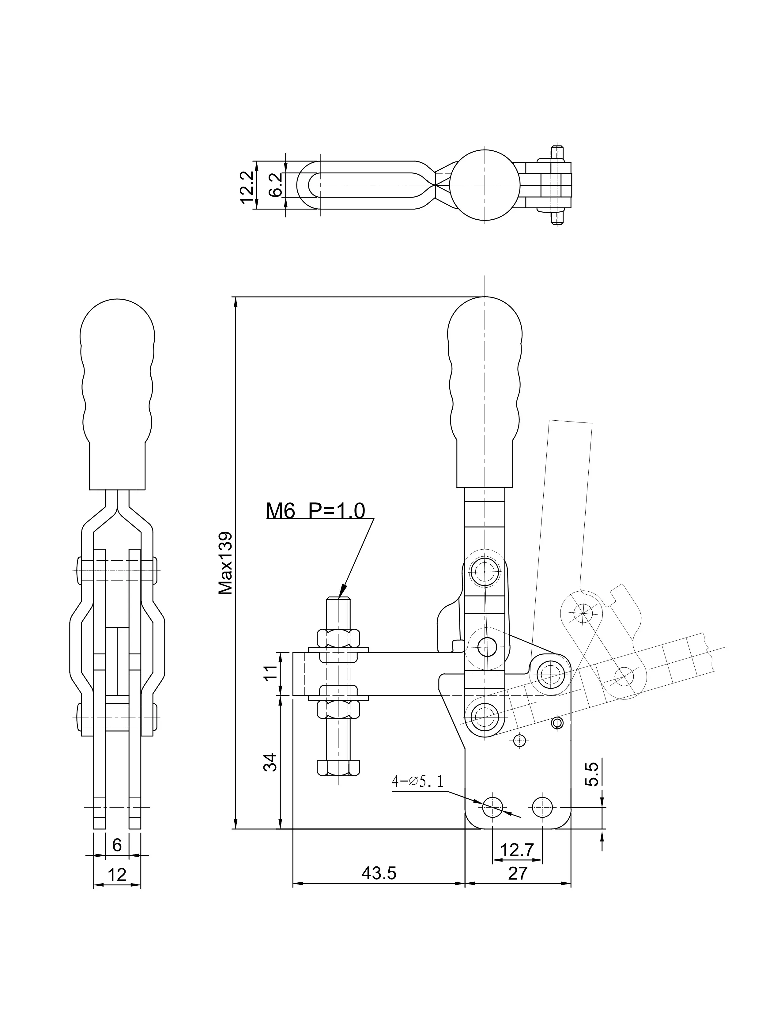 Прижим шарнирно-рычажный Арт. CH-11501B