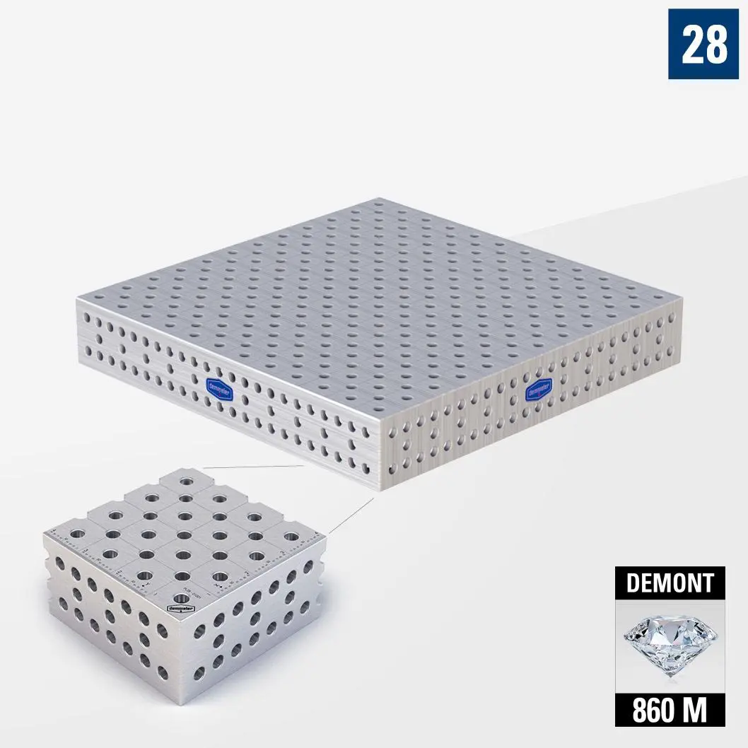 PROFIPlusLINE PL 3D Сварочный стол 28 1200х1200 Азотированный DEMONT 860 M без опор PL28-01056-700