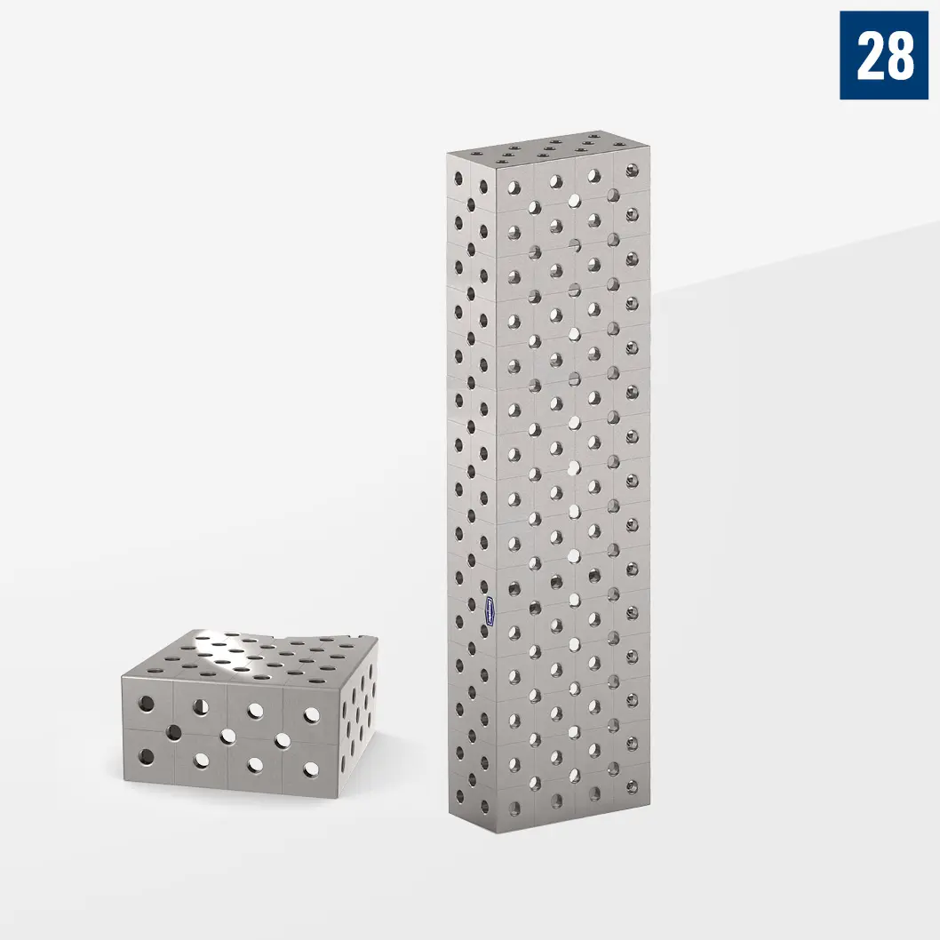 Промежуточный U-образный блок сталь Закаленный. Торцевые стороны - Диагональная сетка L1500 400х200 