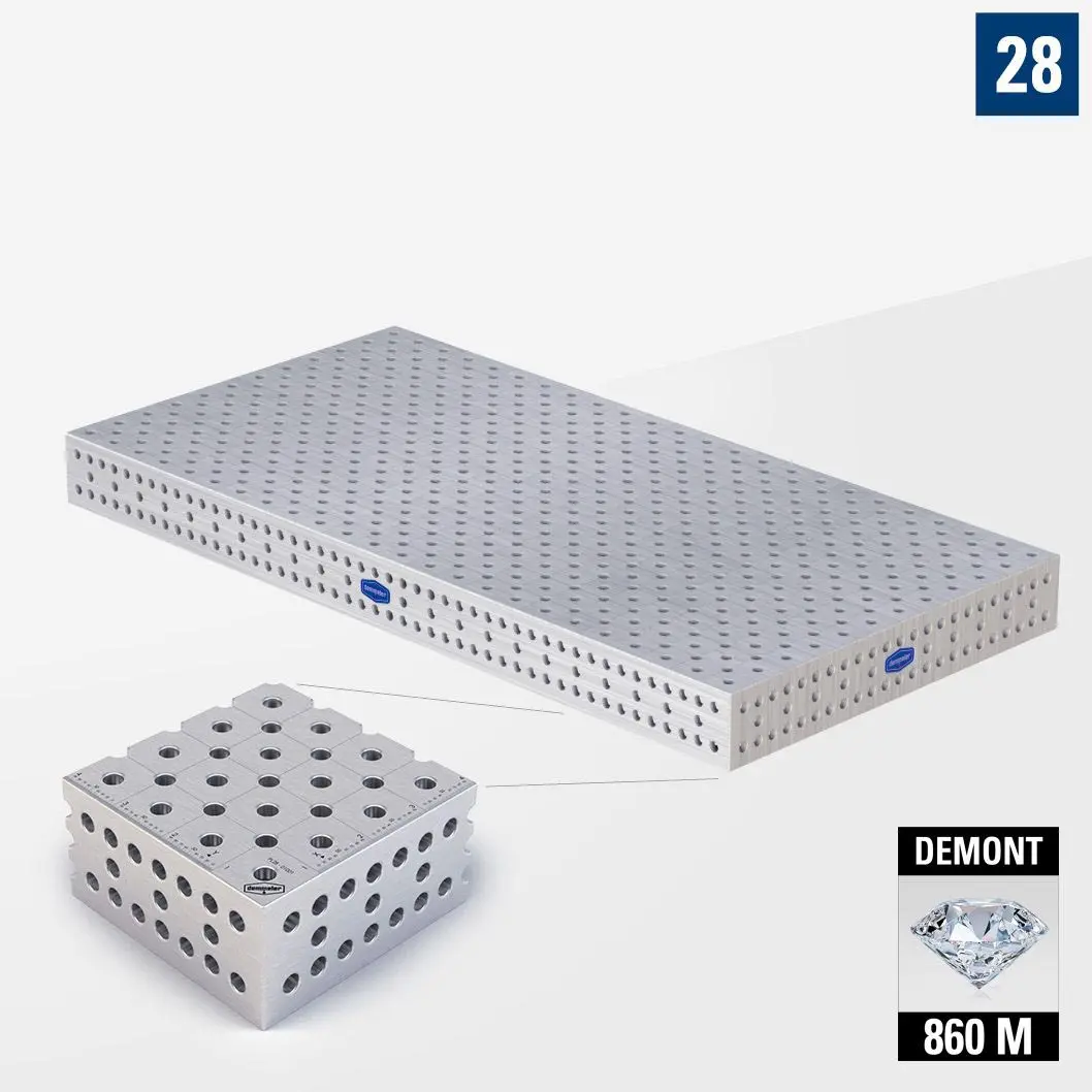 PROFIPlusLINE PL 3D Сварочный стол 28 2400х1200 Азотированный DEMONT 860 M без опор PL28-01003-700