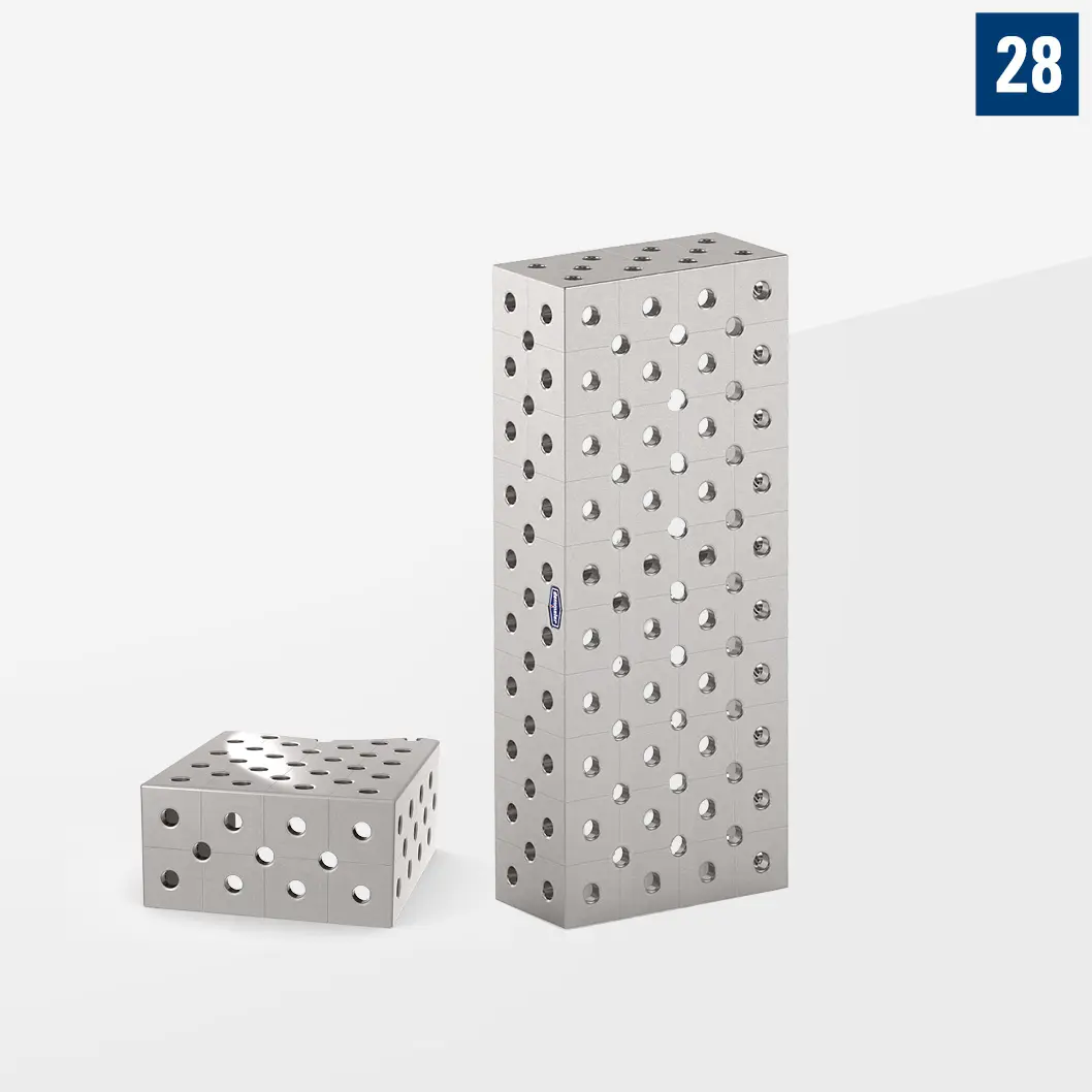 Промежуточный U-образный блок сталь. Торцевые стороны - Диагональная сетка L1000 400х200 D28-04002-2