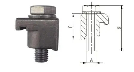 Зажим ISO-K63-K100-M8 (нерж. сталь)