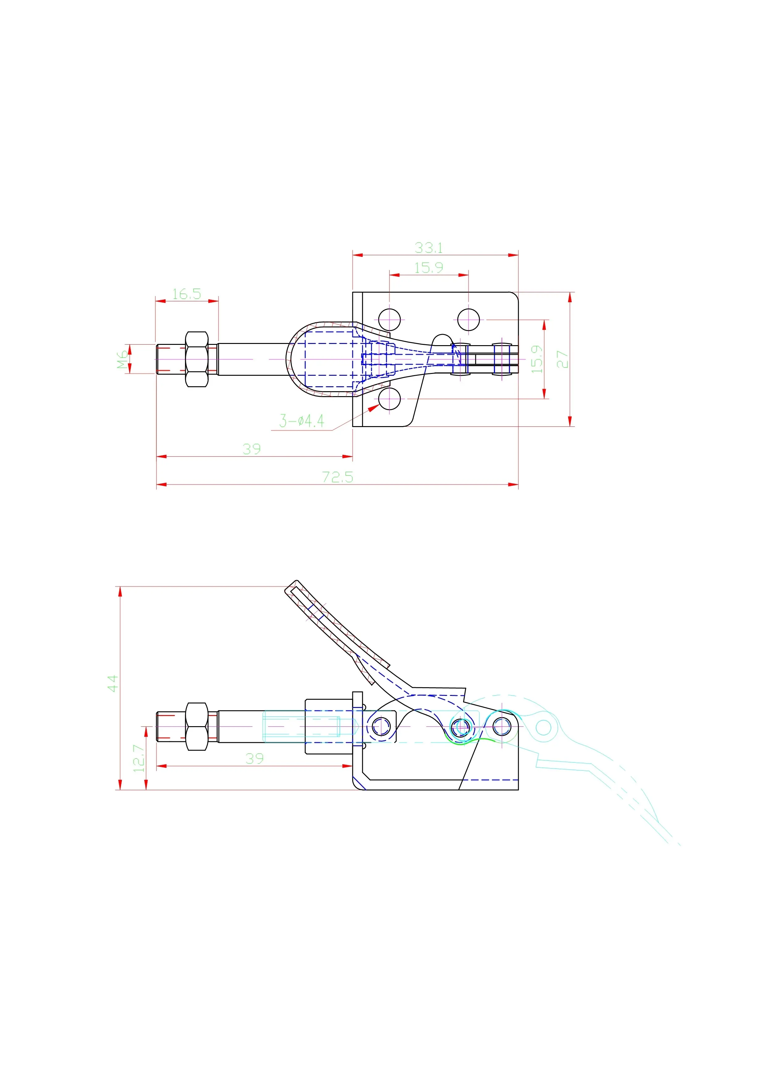 Прижим шарнирно-рычажный Арт. CH-301BM