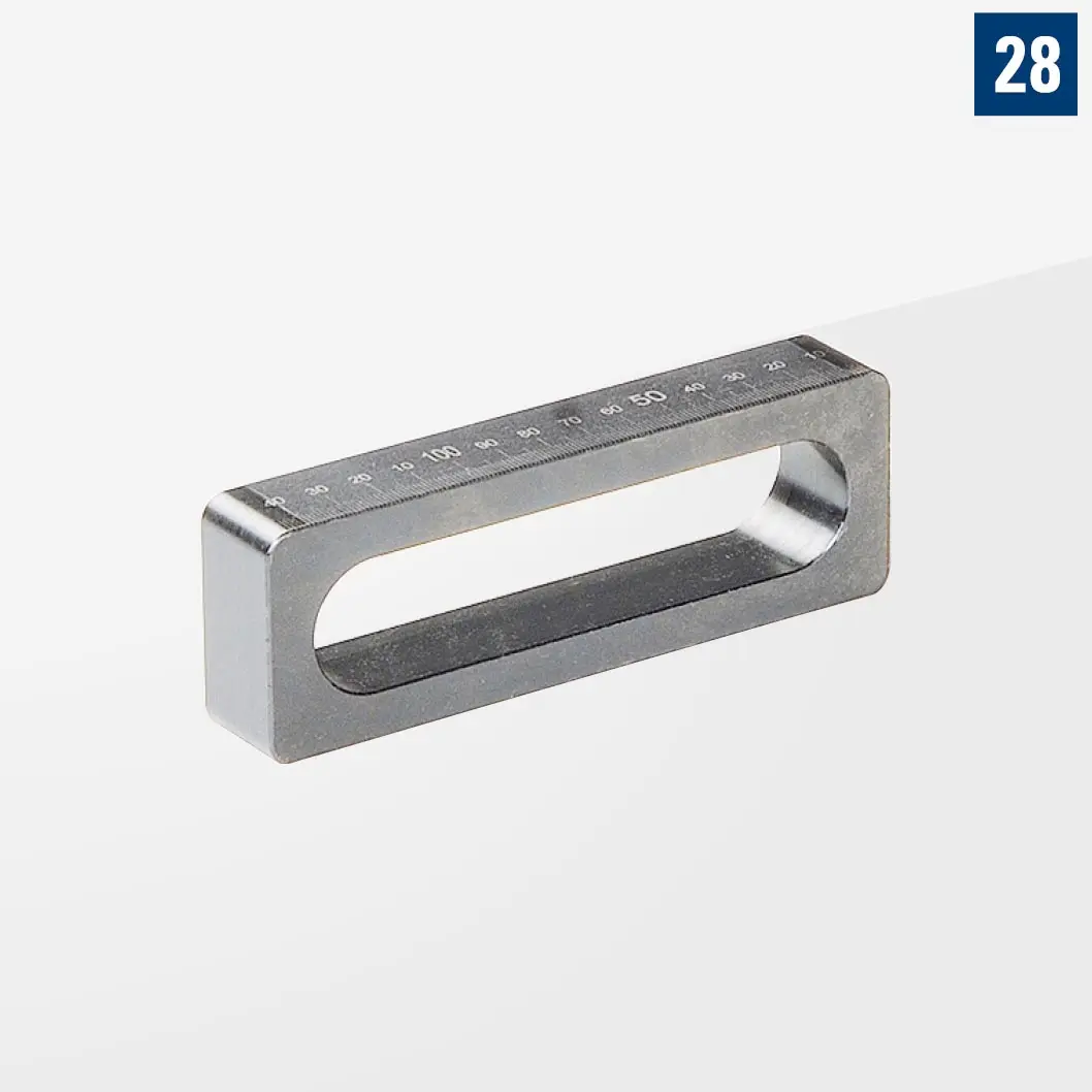 Стопор-слот с линейкой L150 Алюминий D28-05015-003