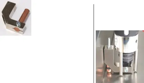 Угловое приспособление для приварки крепежа. Минимальное расстояние от бортика заготовки 8,5 мм 