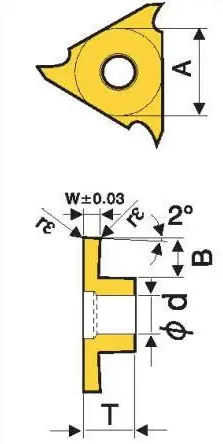 Твердосплавная сменная пластина TGF32R/L-095-010