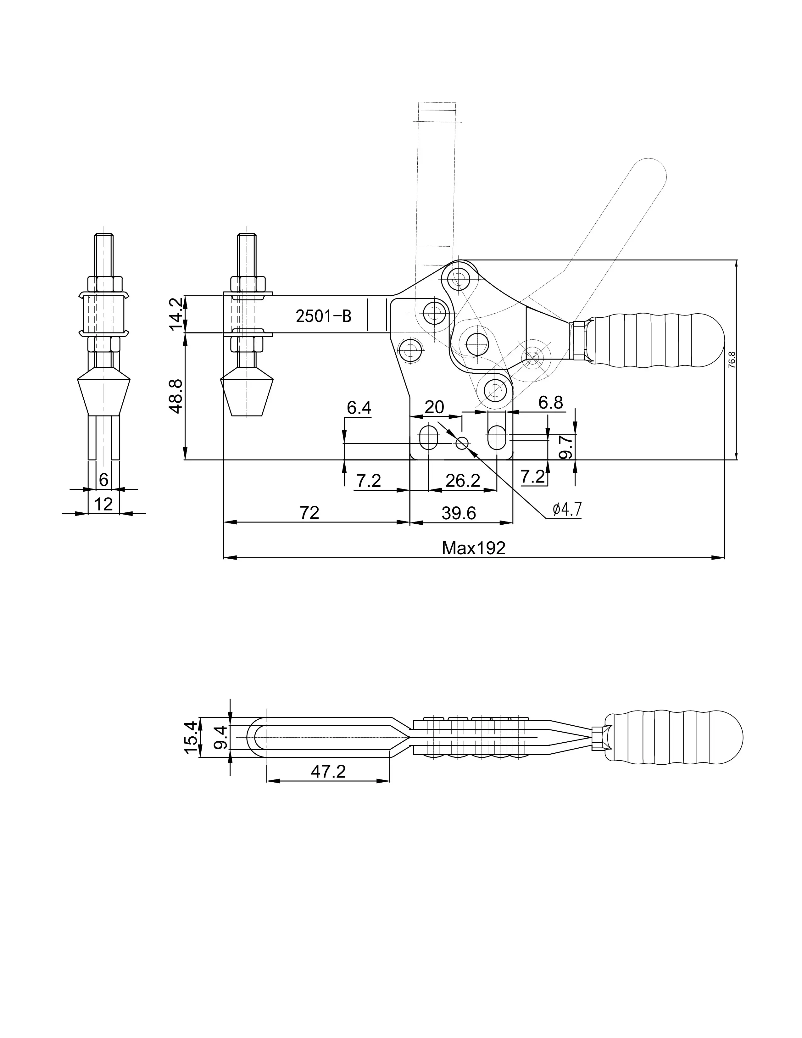 Прижим шарнирно-рычажный Арт. CH-2501B