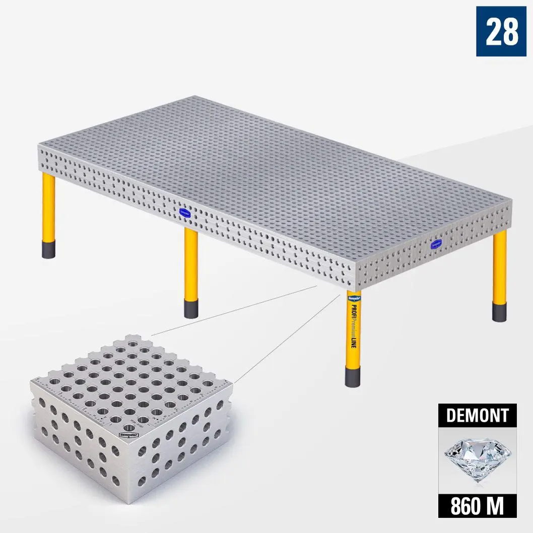 PROFI Premium LINE PP 3D Сварочный стол 3000х1500 Азотированный DEMONT 860 M Со стандартными опорами