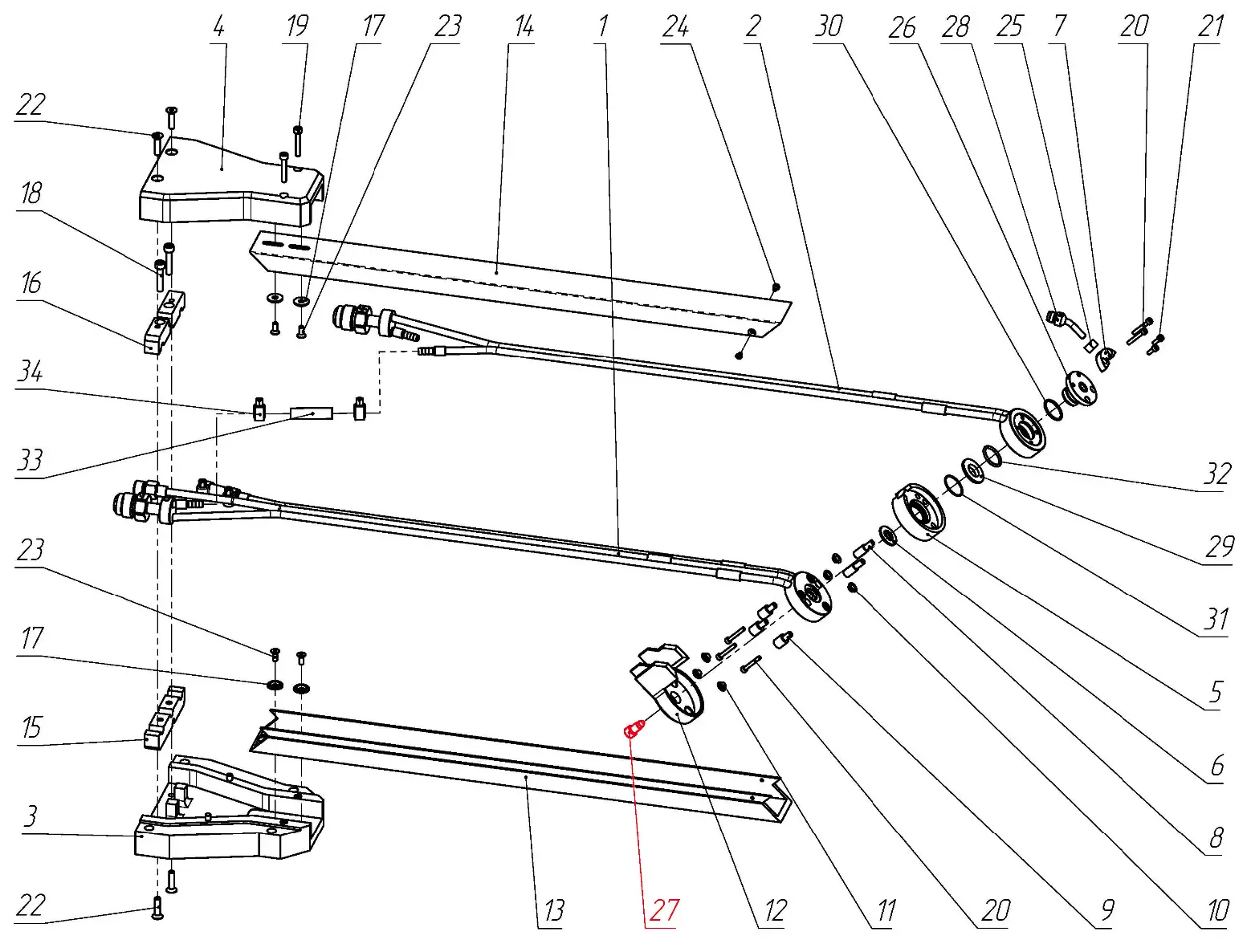 IRS-00104411 F1 Электрод вставной на Взрыв-схеме плазмотрона F1-45