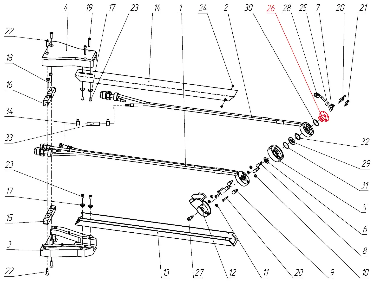 IRS-00104417 F1 Сопло, 6 мм на Взрыв-схеме плазмотрона F1-45