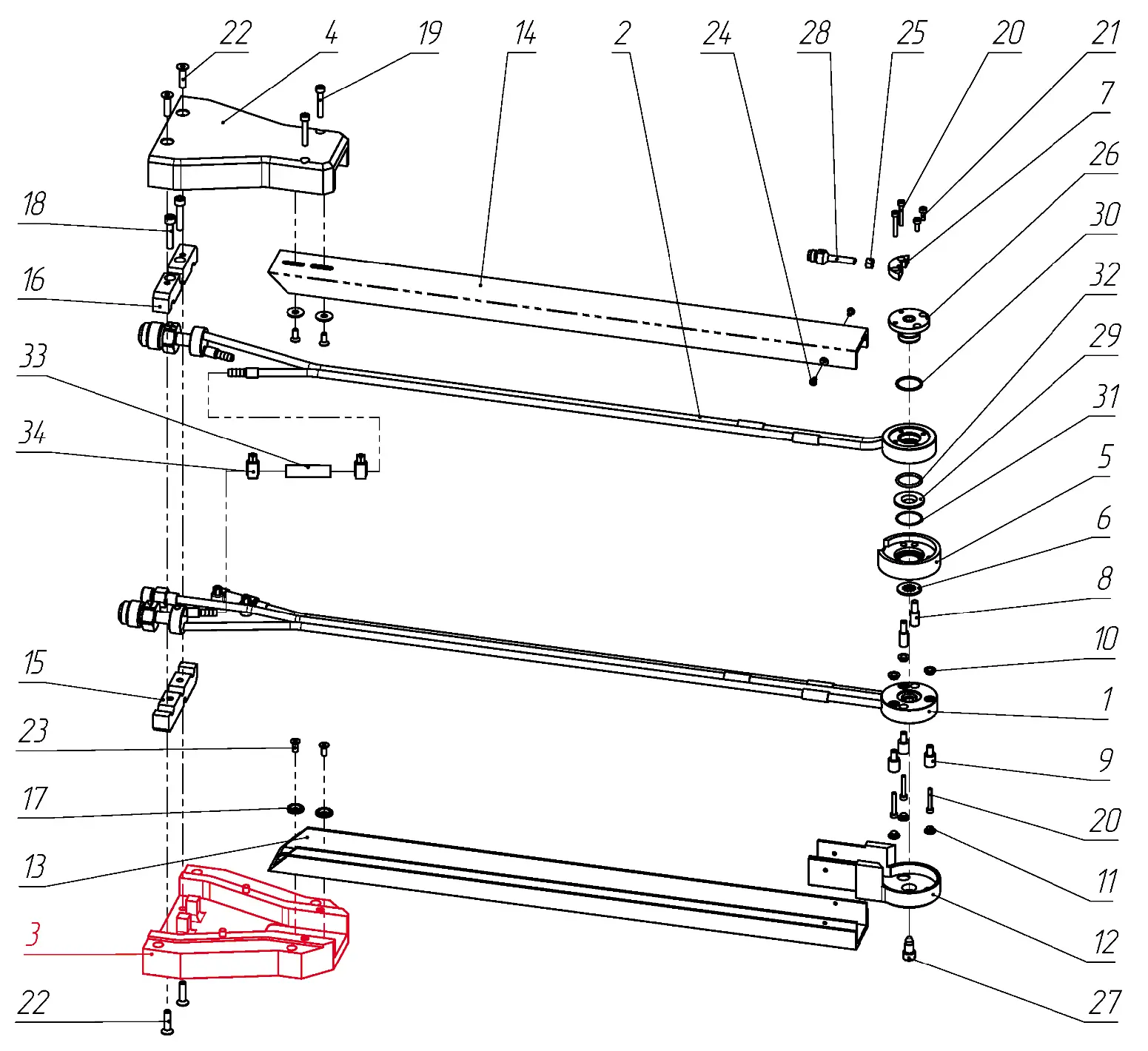 IRS-00106058 F1 Кожух нижний на Взрыв-схеме плазмотрона F1-90