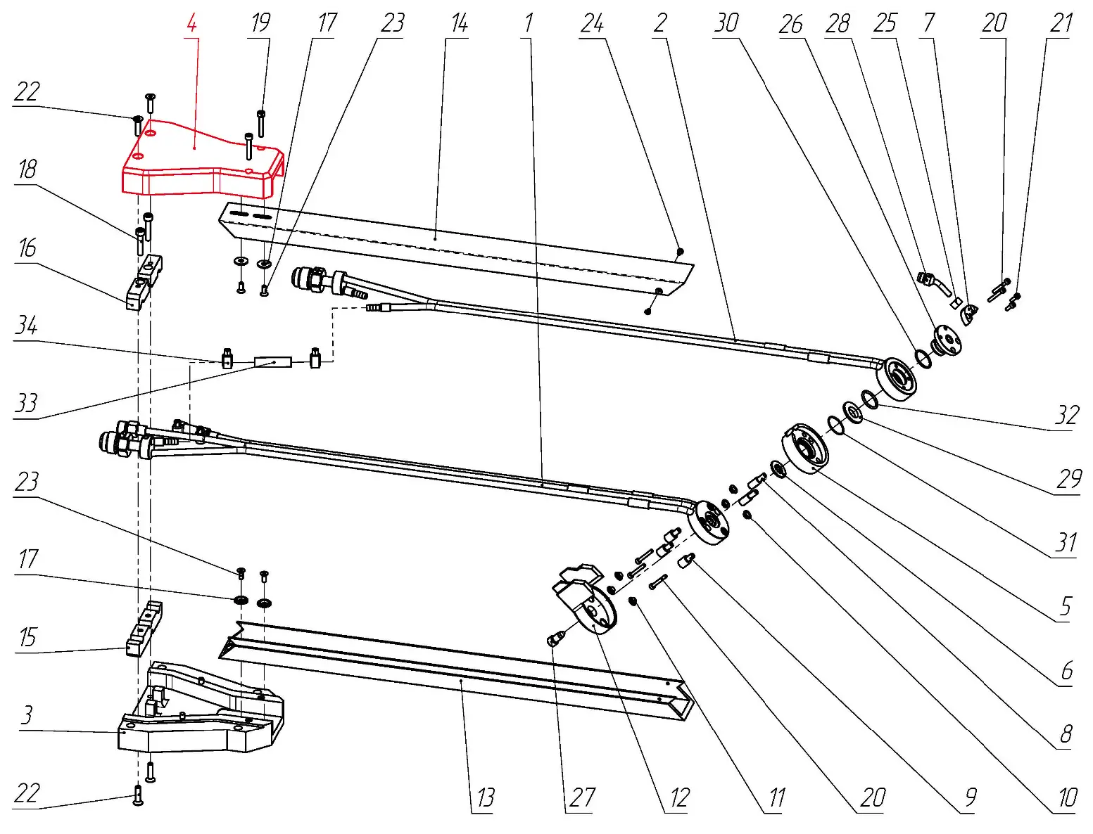 IRS-00106059 F1 Кожух верхний на Взрыв-схеме плазмотрона F1-45