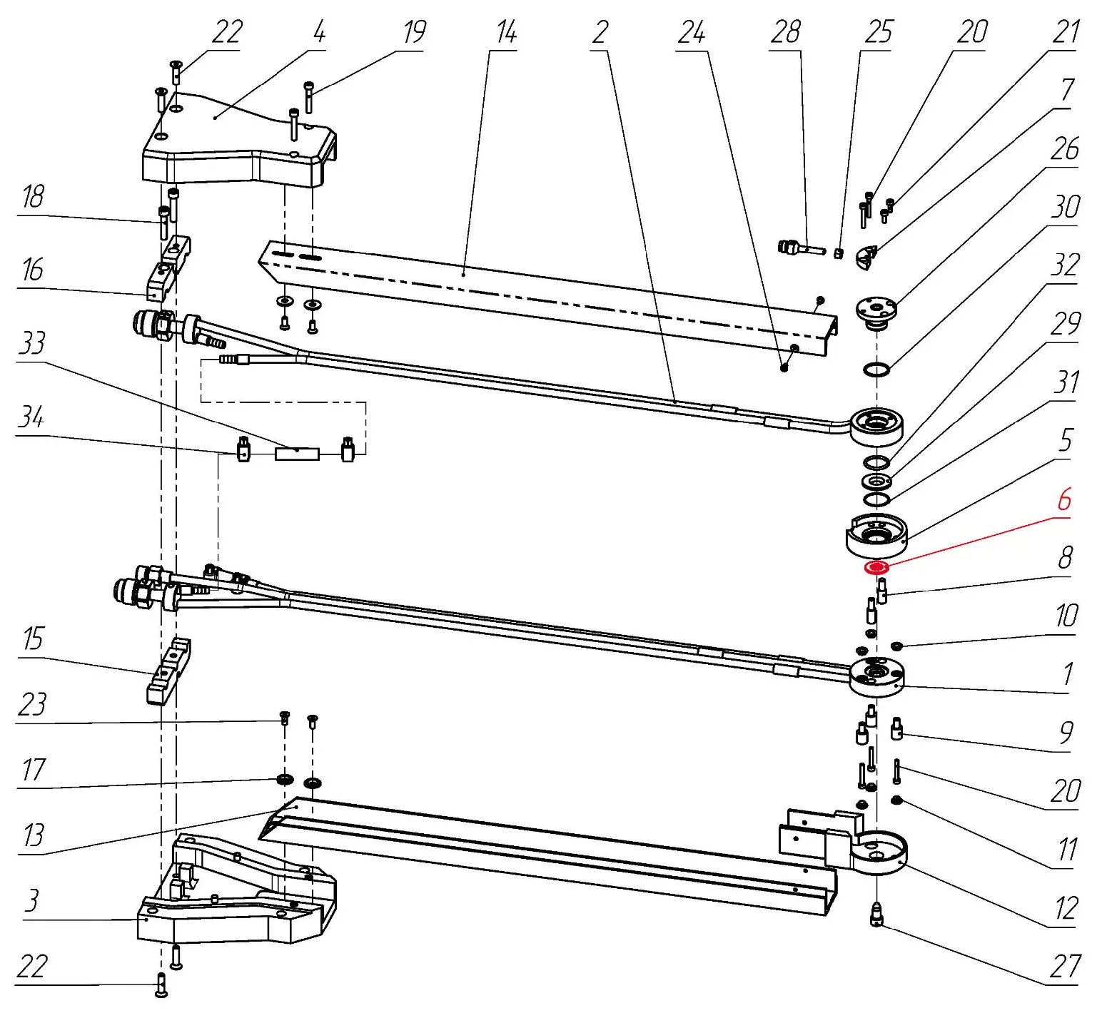 IRS-00106061 F1 Распределитель газа на Взрыв-схеме плазмотрона F1-90