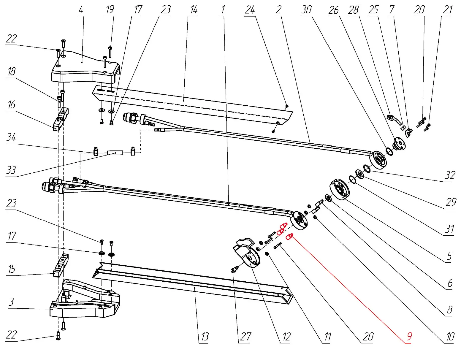 IRS-00106064 F1 Втулка изолирующая на Взрыв-схеме плазмотрона F1-45