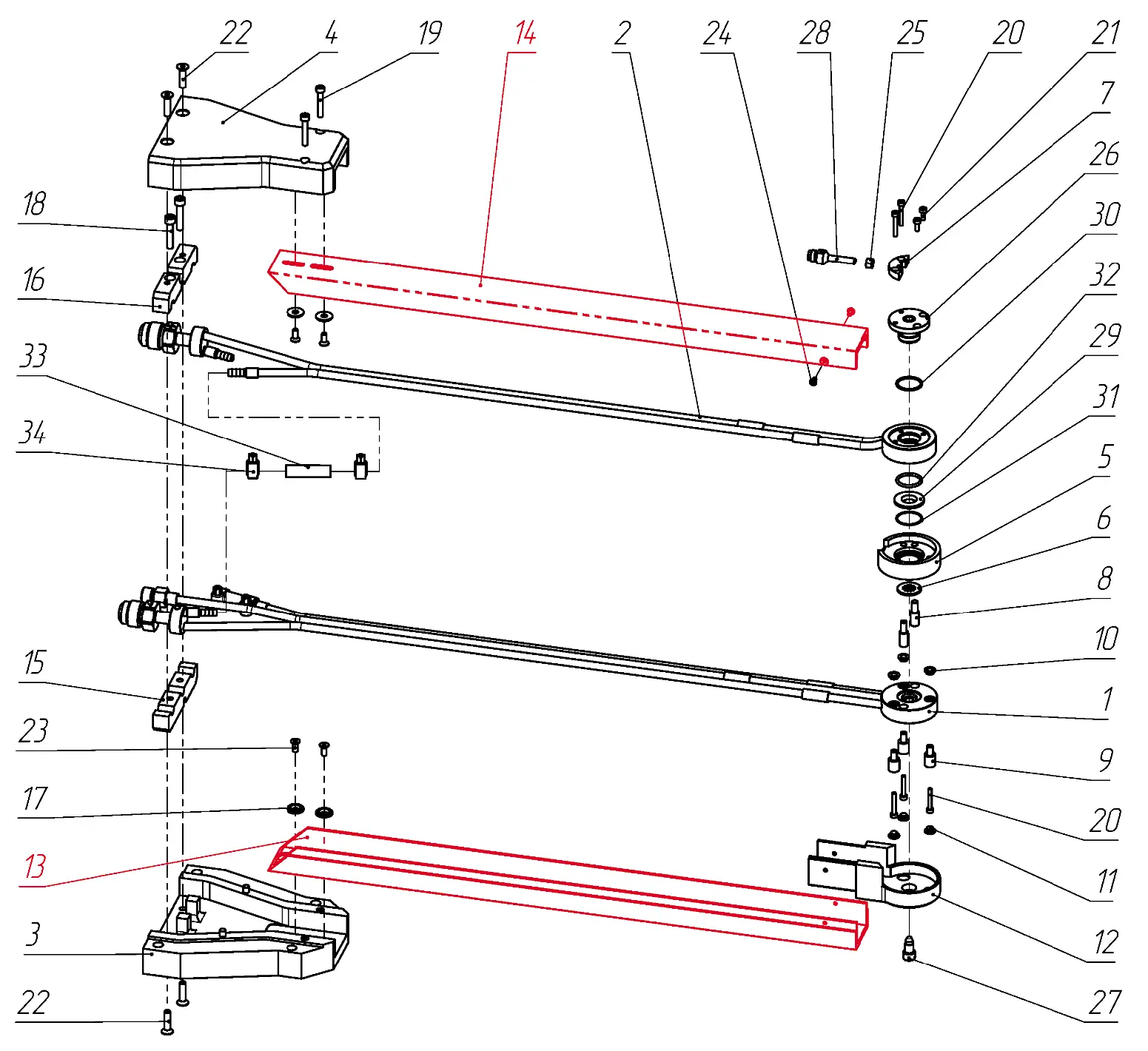 IRS-00106125 F1-90-1000 Набор. Короб нижний + верхний на Взрыв-схеме плазмотрона F1-90