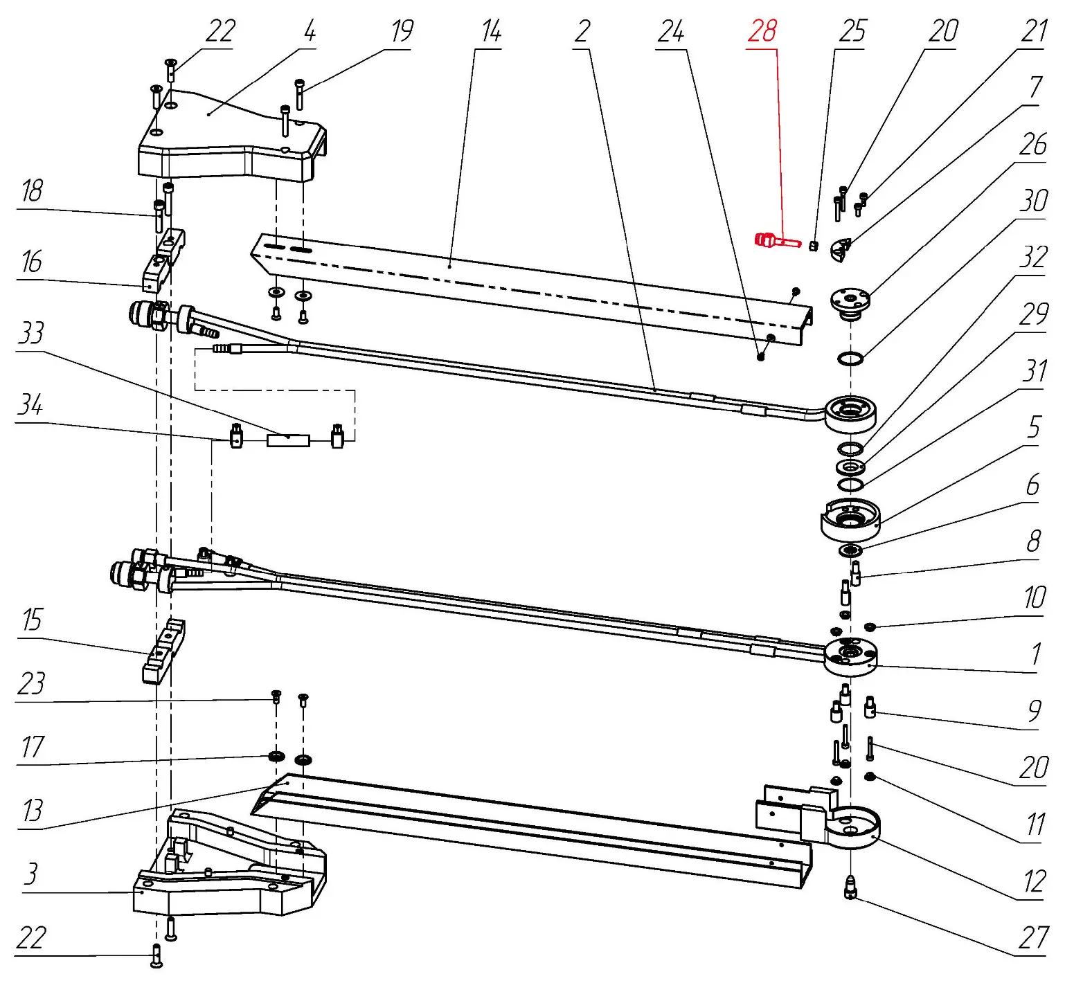 IRS-100028 Инжектор Ф1,8 мм с гайкой на Взрыв-схеме плазмотрона F1-90