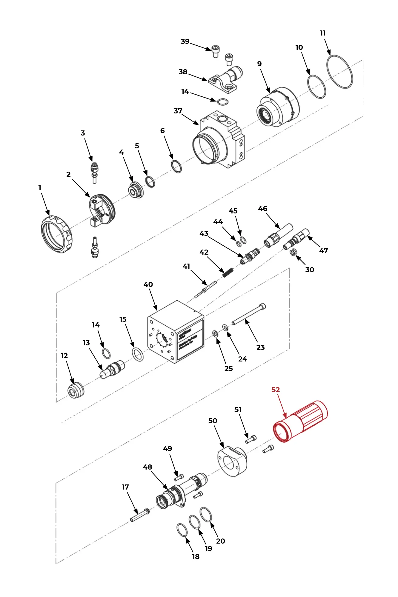 IRS-303057 Крышка изолятора шланга на Взрыв-схеме плазмотрона SinplexPro-180