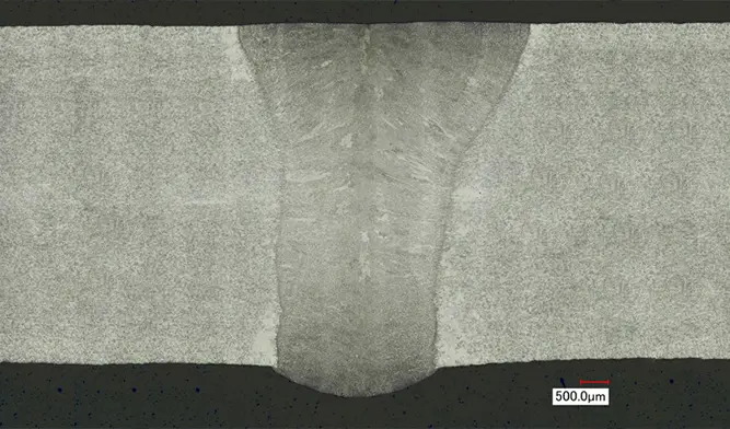 Сварочный шов в поперечном сечении – минимальное тепловложение и максимальное качество сварки